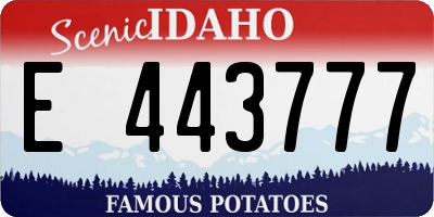 ID license plate E443777