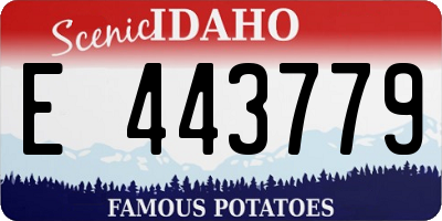 ID license plate E443779