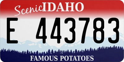 ID license plate E443783
