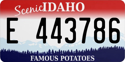 ID license plate E443786