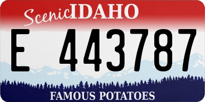 ID license plate E443787