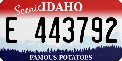 ID license plate E443792