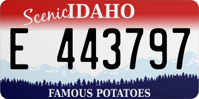 ID license plate E443797