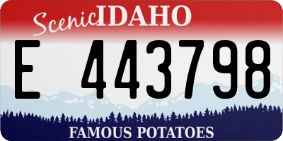 ID license plate E443798