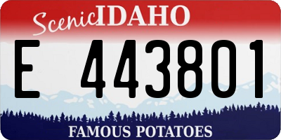 ID license plate E443801