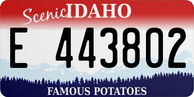 ID license plate E443802