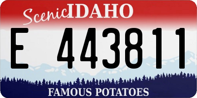 ID license plate E443811
