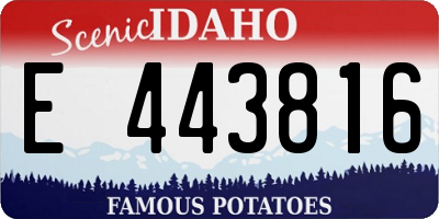 ID license plate E443816