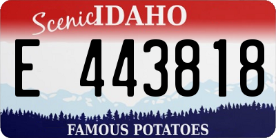 ID license plate E443818