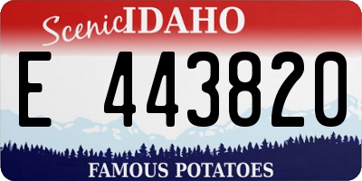 ID license plate E443820