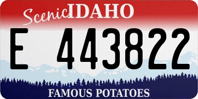 ID license plate E443822