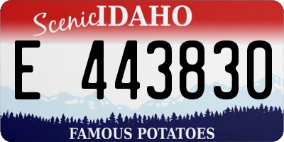ID license plate E443830