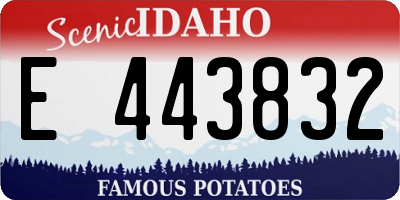 ID license plate E443832