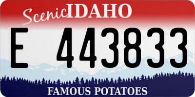 ID license plate E443833