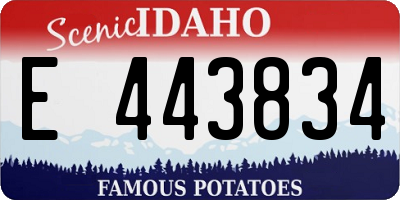 ID license plate E443834