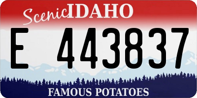 ID license plate E443837