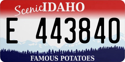 ID license plate E443840