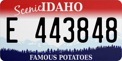 ID license plate E443848