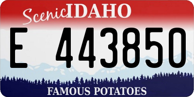 ID license plate E443850