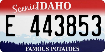 ID license plate E443853