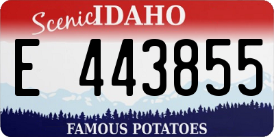 ID license plate E443855
