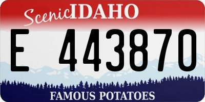 ID license plate E443870