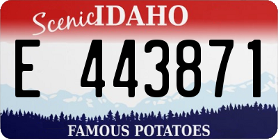 ID license plate E443871