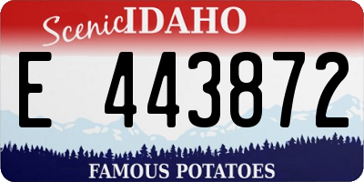 ID license plate E443872