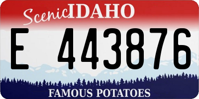 ID license plate E443876