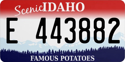 ID license plate E443882