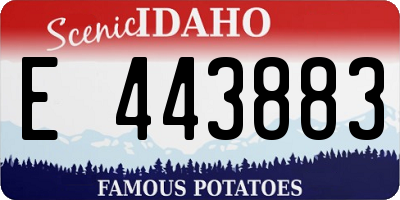 ID license plate E443883