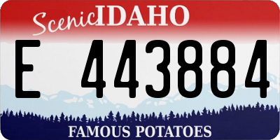 ID license plate E443884