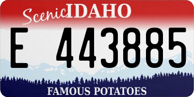ID license plate E443885