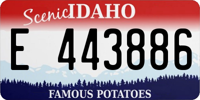 ID license plate E443886