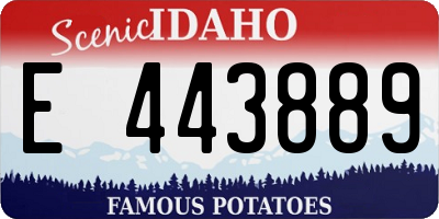 ID license plate E443889
