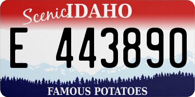 ID license plate E443890