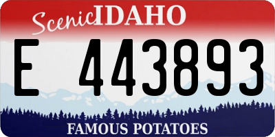 ID license plate E443893
