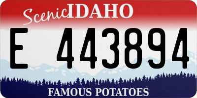 ID license plate E443894