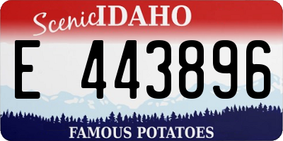 ID license plate E443896