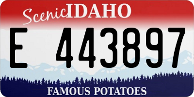 ID license plate E443897