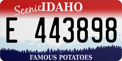ID license plate E443898