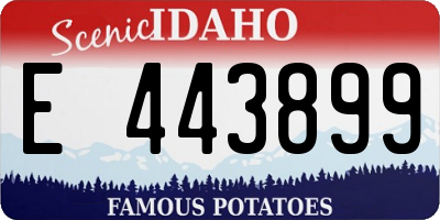 ID license plate E443899