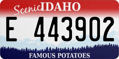 ID license plate E443902