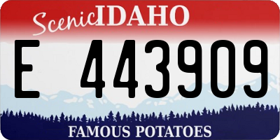 ID license plate E443909