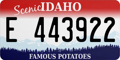 ID license plate E443922