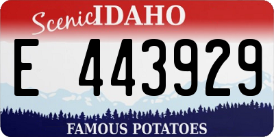 ID license plate E443929