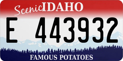 ID license plate E443932