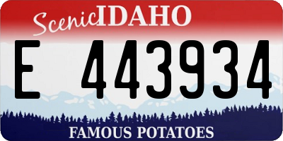 ID license plate E443934