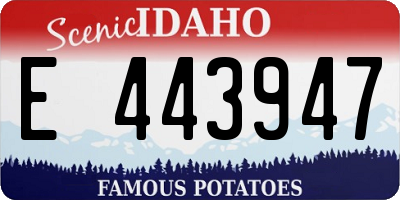 ID license plate E443947