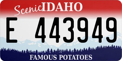 ID license plate E443949